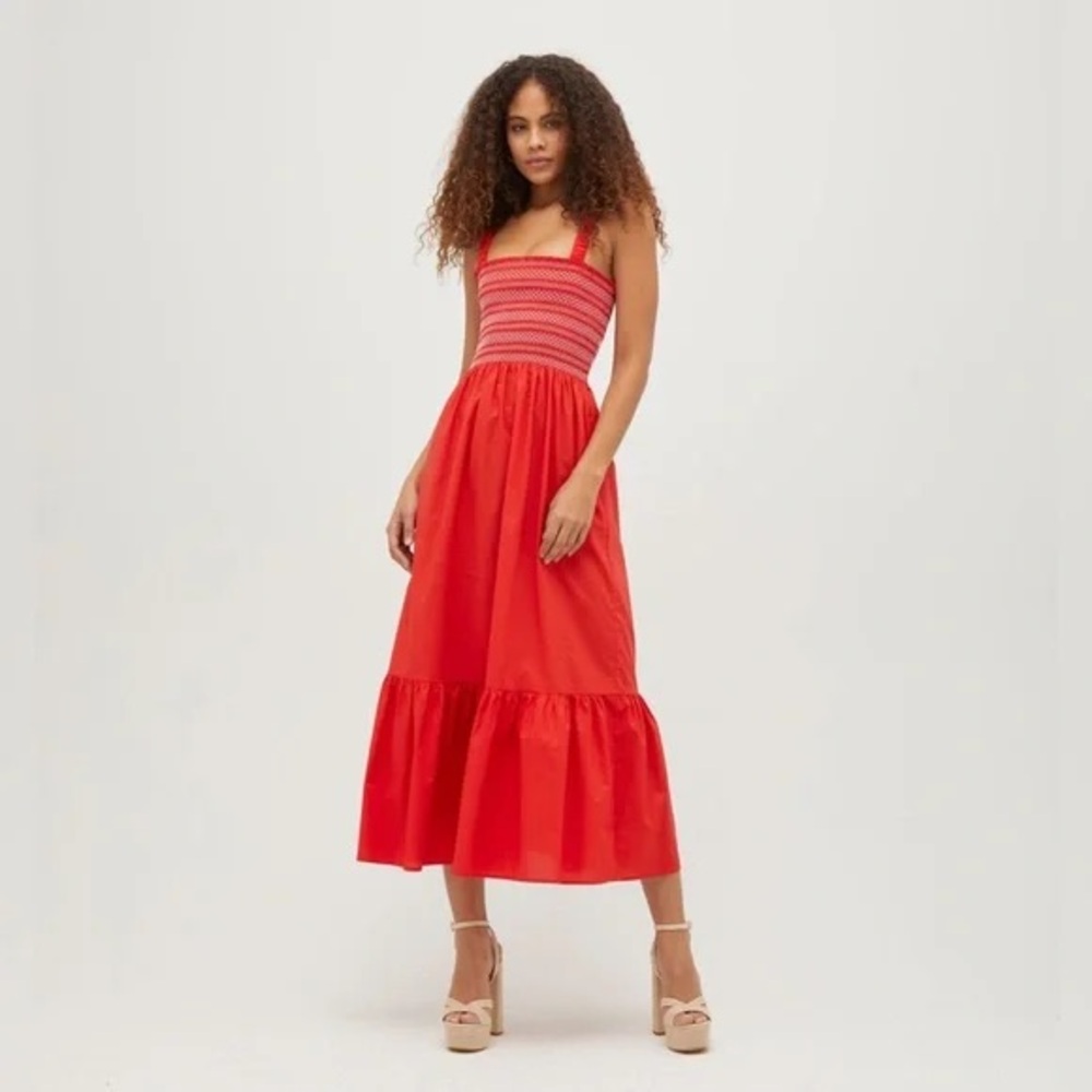 Red Sleeveless Maxi Dress